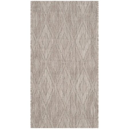 Safavieh 2 x 3 ft.-7 in. Rectangle Courtyard Power Loomed RugBeige & Beige CY8522-36311-2